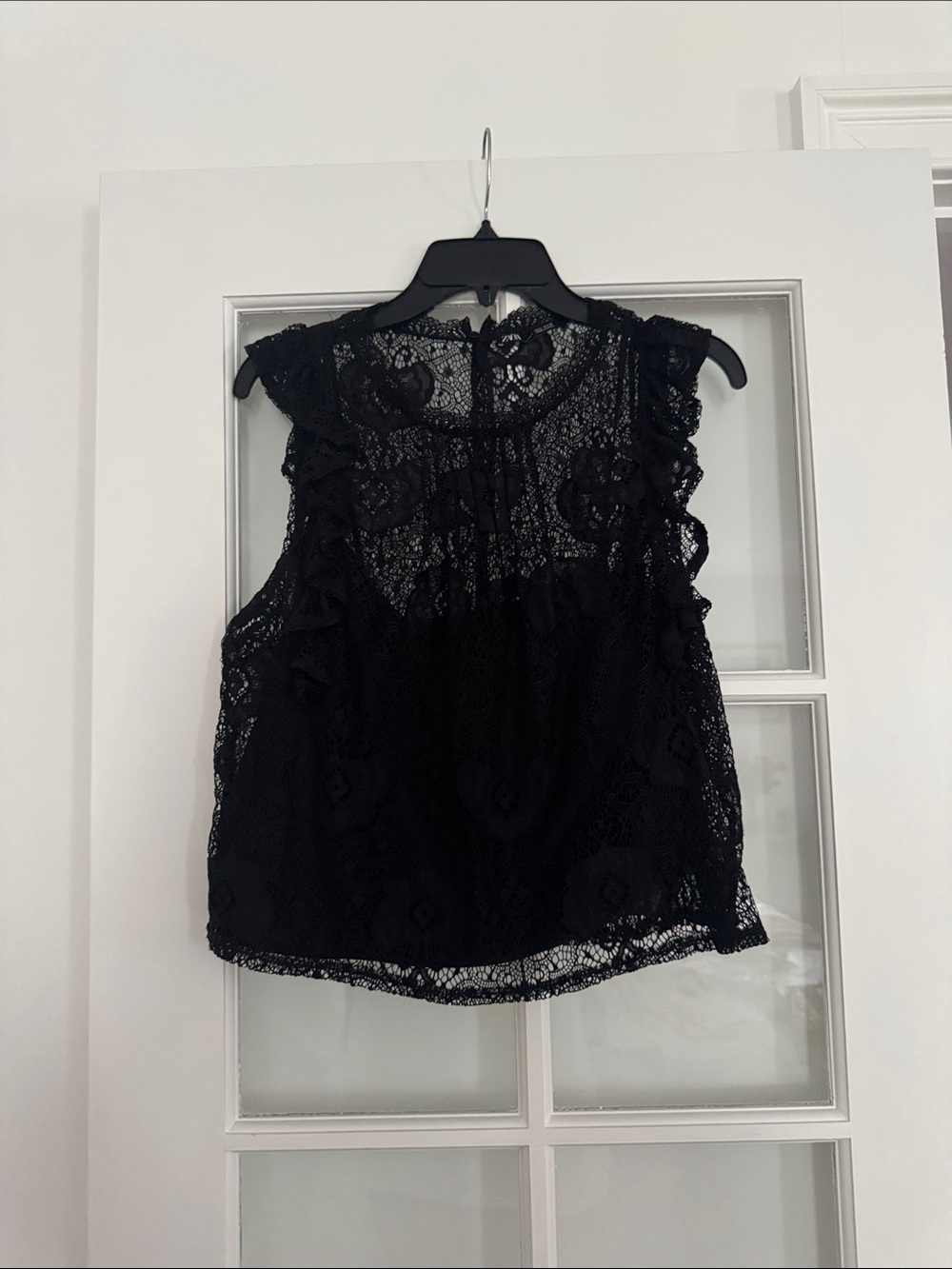 Zara Black Lace Ruffle Camisole